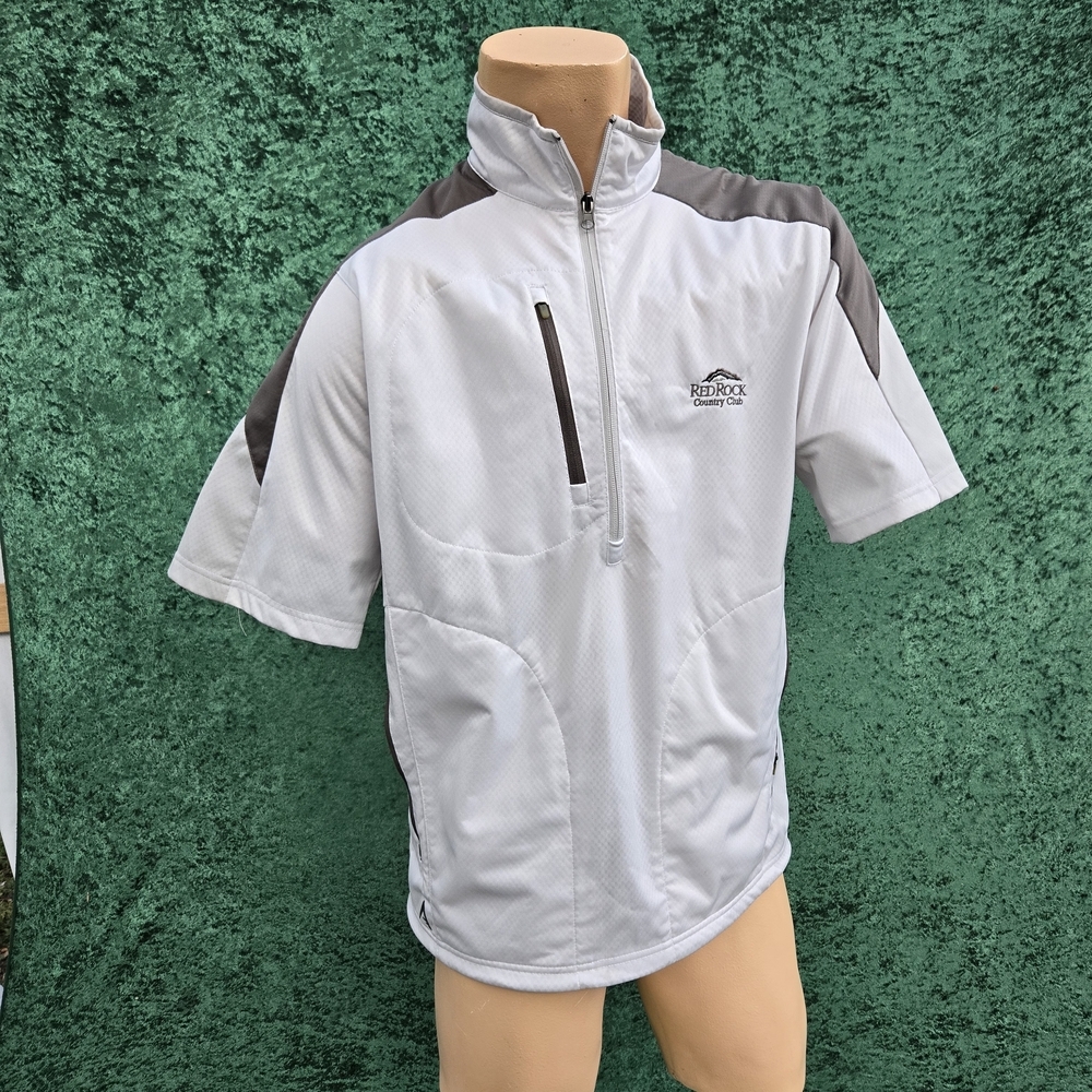 Antigua Gray and Black Performance‎ Jacket